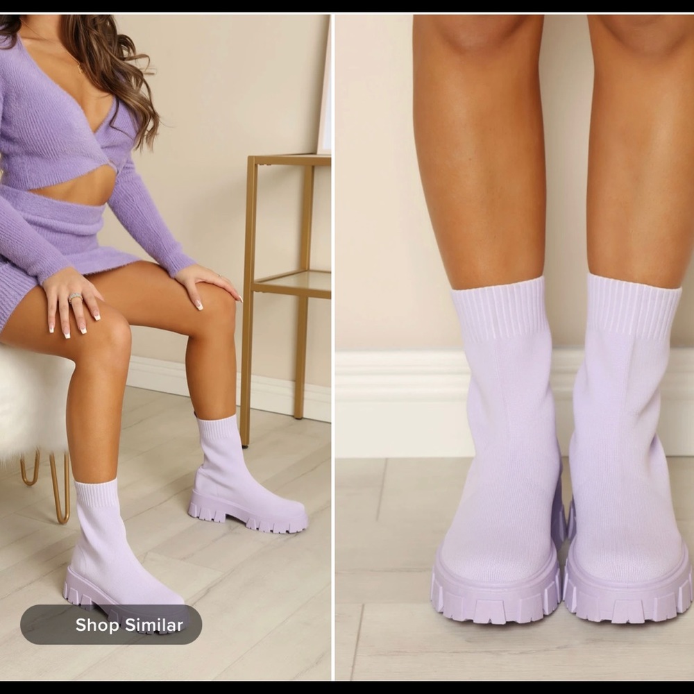 BRAND NEW purple booties💜 Size 8 1/2
